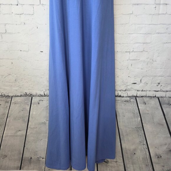 Pact Sleeveless Fit N Flare Openback Maxi Dress Size M Periwinkle Blue NEW - Picture 4 of 11